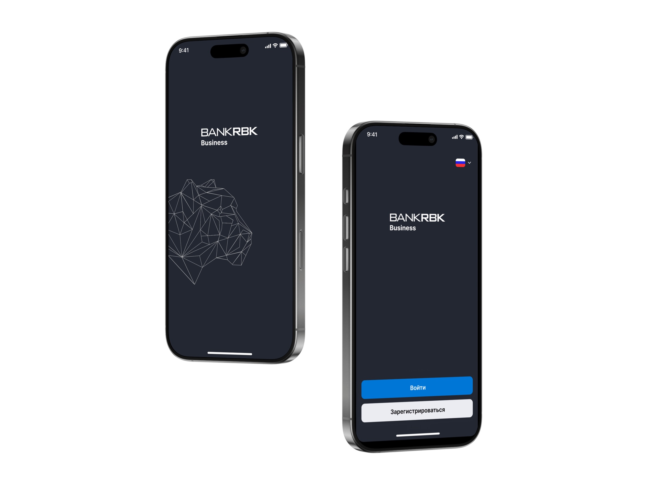 BANK RBK Business — заставка и вход